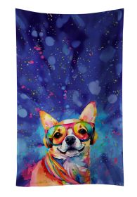 Chihuahua Hippie Dawg Kitchen Towel Dish Cloths Guest Hand Towel Decorative Bathroom Towel for Face,Tea, Dishcloth, Kitchen and Bath