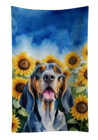 American English Coonhound in Sunflowers Kitchen Towel Dish Cloths Guest Hand Towel Decorative Bathroom Towel for Face,Tea, Dishcloth