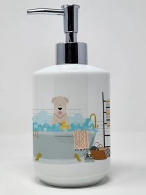 Soft Coated Wheaten Terrier Ceramic Soap Dispenser Hand Soap Dispenser Pump Bottles for Bathroom Kitchen, Empty Refillable Liquid Soap Container