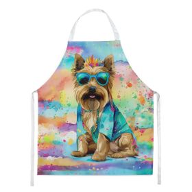 Cairn Terrier Hippie Dawg Apron Cooking Kitchen Server Baking Crafts Gardening for Adult Women Men, Unisex, Large, Multicolor