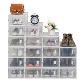 18pcs Plastic Mesh Shoe Box (Color: White)