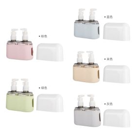 Travel Bottle FDA Spray Bottle Cosmetics Lotion Bottle Leak-proof Wash Storage Bottle (Option: 2 Piece Beige)