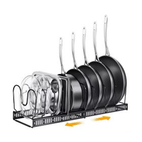 Multifunctions Kitchen Organization Rack for Cookware (Color: Black, Type: Stype A)