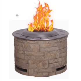 Stackstone Look Smokeless Firepit With Wood PelletTwigWood As The Fuel (Option: Concrete yellow)